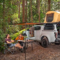 Auvent aluminium noir 2m ARB avec lumière – Offroad & bivouac