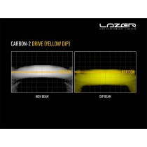 PHARE LED LAZER CARBON-2 DRIVE Jaune : Puissance et Style 4x4
