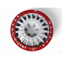 Jante alu beadlock Braid Winrace 8x16 blanche Toyota Hilux