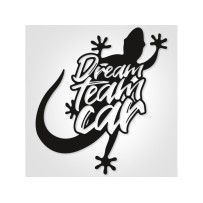 Grand autocollant noir capot DreamTeamCar 84x94cm - Style unique