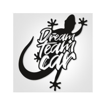 Grand autocollant noir capot DreamTeamCar 84x94cm - Style unique