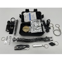 Coffret étanche 18 pièces survie & accessoires tactiques DTC Parts
