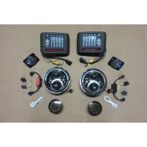 Pack feux LED cristal fumé Jeep Wrangler JK 2007-2018 DTC Parts