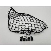 Filet de rangement élastique noir 300x250mm avec cavaliers de fixation