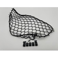 Filet de rangement élastique noir 300x250mm avec cavaliers de fixation