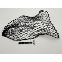 Filet de rangement élastique noir 500x400mm avec cavaliers de fixation