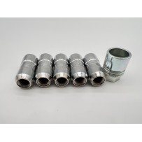 Lot de 5 écrous de roue antivol 14x150 DTC chromés - Sécurité