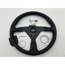  Volant plat cuir noir Ø350mm DTC Parts – Style et confort 4x4 