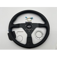  Volant plat cuir noir Ø350mm DTC Parts – Style et confort 4x4 