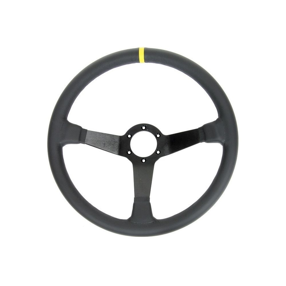 Volant Racing cuir noir Ø380 DTC Parts – Confort & Style 4x4