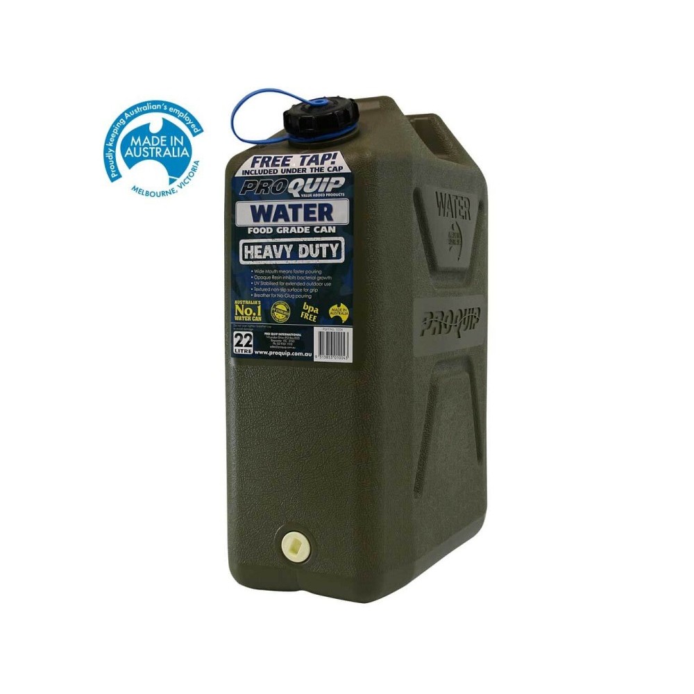 Jerrycan eau 22L vert US avec robinet – DTC Parts Offroad
