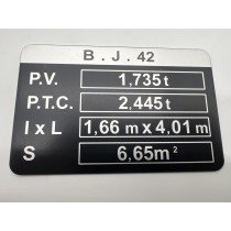 Plaque de tare BJ42 Toyota Land Cruiser 40 – DTC Parts qualité