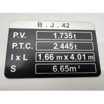 Plaque de tare BJ42 Toyota Land Cruiser 40 – DTC Parts qualité
