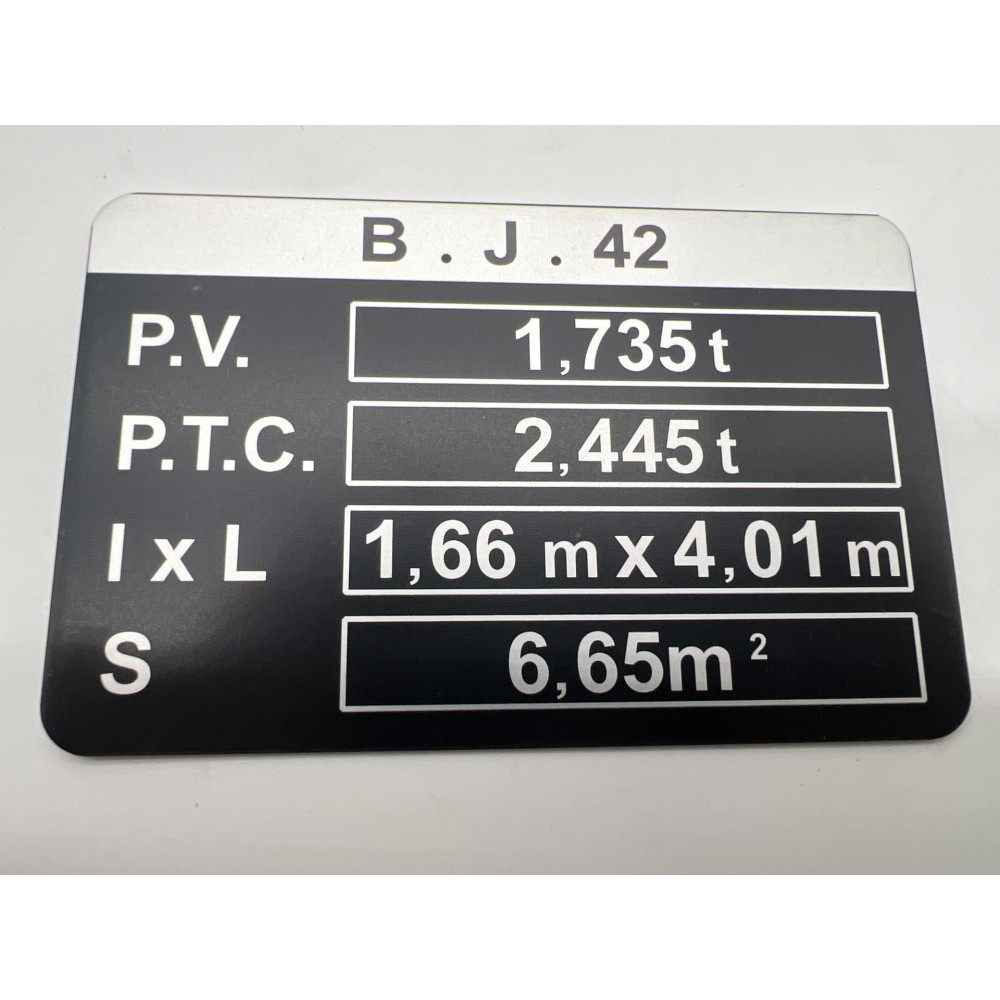 Plaque de tare BJ42 Toyota Land Cruiser 40 – DTC Parts qualité
