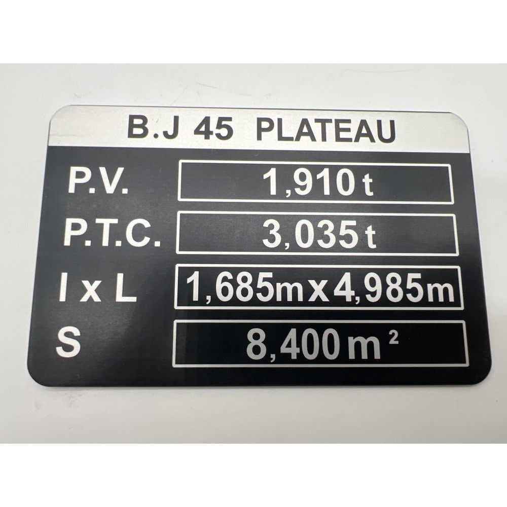 Plaque de tare BJ45 Land Cruiser 40 DTC Parts – Accessoire 4x4