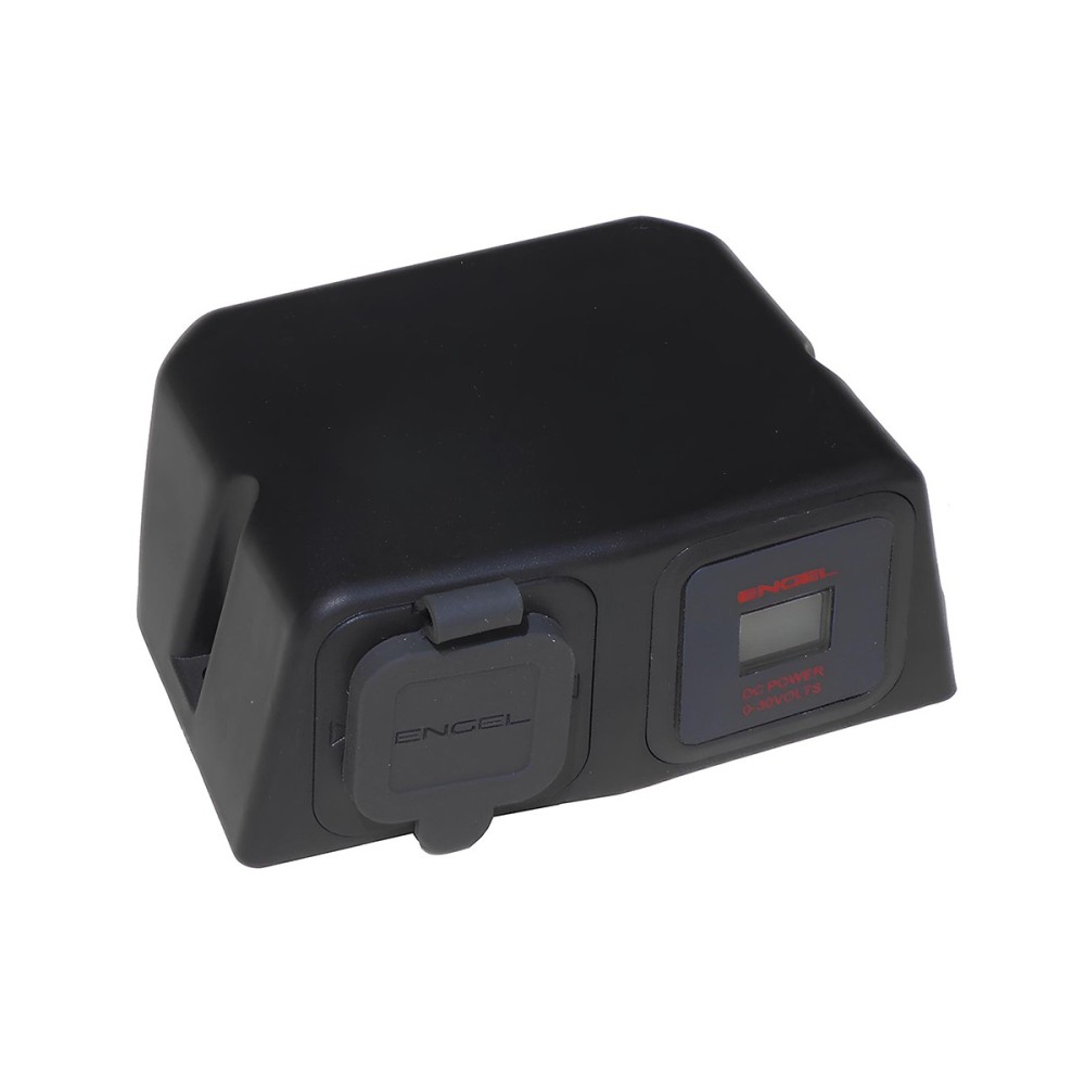  Support allume cigare femelle Engel 12/24V avec voltmètre LCD 