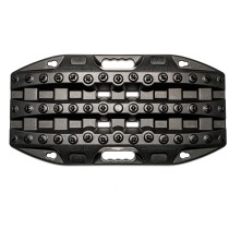 Plaque à sable Maxtrax Jaxbase noire : appui cric 4x4 robuste