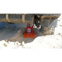 Plaque à sable Maxtrax Jaxbase noire : appui cric 4x4 robuste