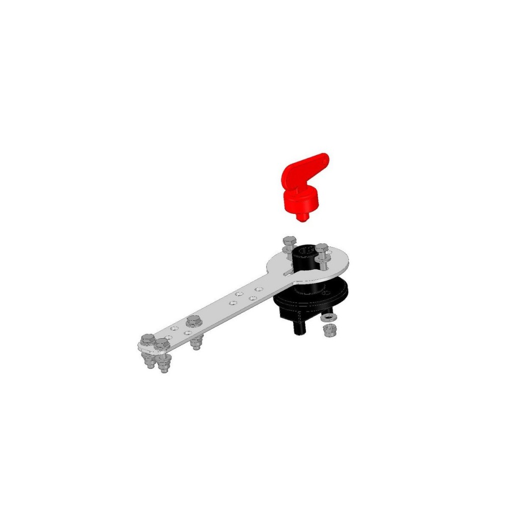 Support de coupe batterie N4-Offroad : sécurité 4x4, montage facile