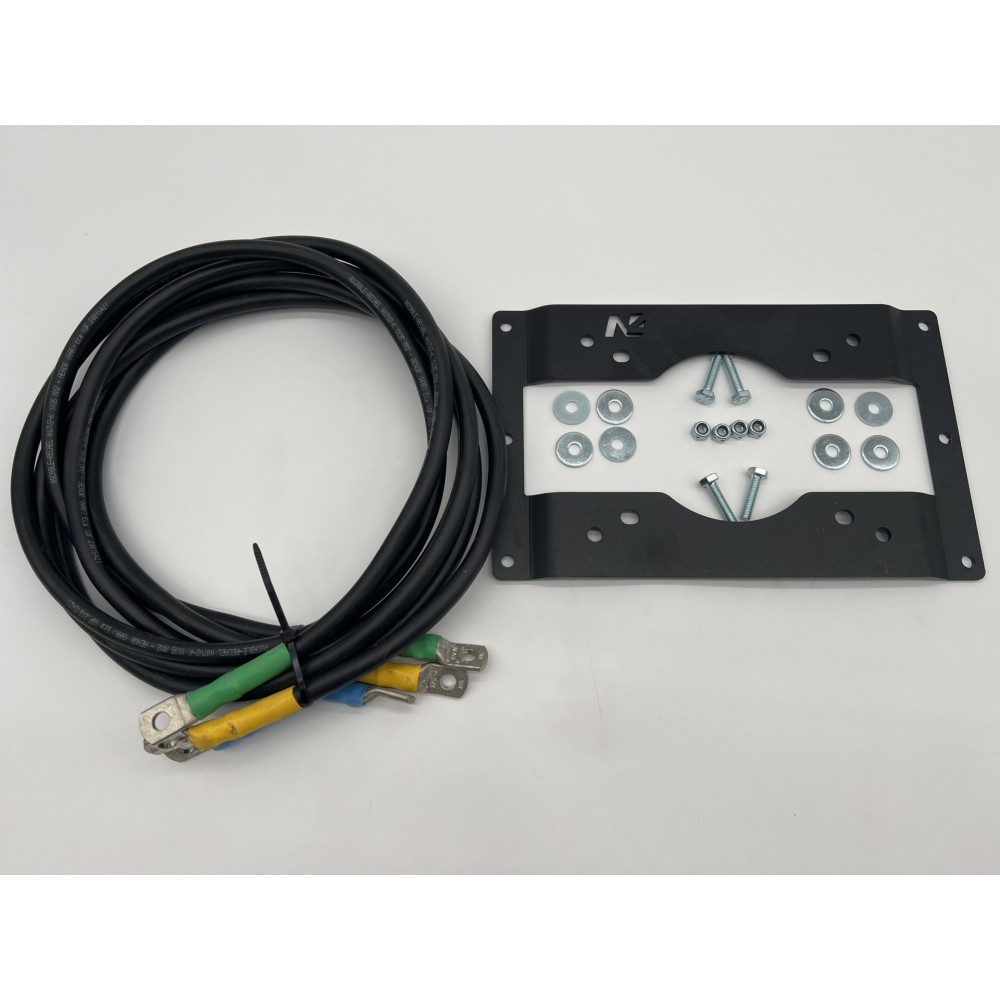 Kit support spécifique de fixation déport 1.5 mètres pour boitier relais de treuil Warn VR Evo Zeon Tabor N4-Offroad