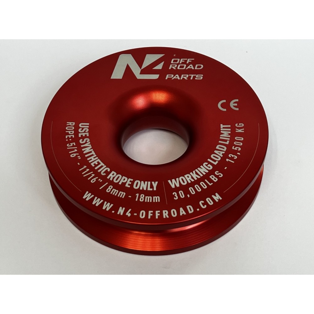 Anneau de treuillage 13.5T rouge N4-Offroad - Accessoire 4x4 robuste