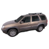 Kit 2 barres de toit noire 1120mm avec pieds CXB Heavy Duty Nissan Pathfinder Ti 1995-2001