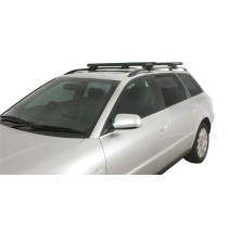 Kit 2 barres de toit noire 1120mm avec pieds CXB Heavy Duty Nissan Pathfinder Ti 1995-2001