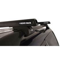 Kit 2 barres de toit noire 1120mm avec pieds CXB Heavy Duty Nissan Pathfinder Ti 1995-2001