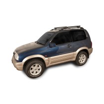Kit 2 barres de toit noire 1120mm avec pieds CXB Heavy Duty Nissan Pathfinder Ti 1995-2001