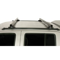 Barres de toit noires Heavy Duty Rhino Rack Navara D40 2005-2015
