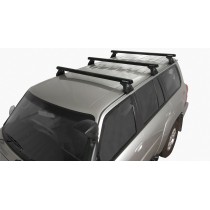 Kit 3 Barres de Toit Noires Rhino Rack Nissan Patrol Y61 1997-2017