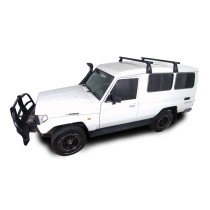 Kit 2 barres de toit noires Heavy Duty 1500mm Rhino Rack robuste