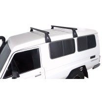 Kit 2 barres de toit noires Heavy Duty 1500mm Rhino Rack robuste