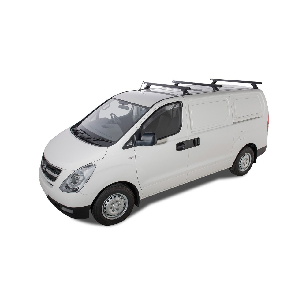 Kit 3 Barres de Toit Noire Heavy Duty Hyundai iLoad 2008-2021