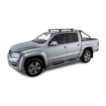 Barres de toit noires Heavy Duty Rhino Rack Amarok 2011-2023