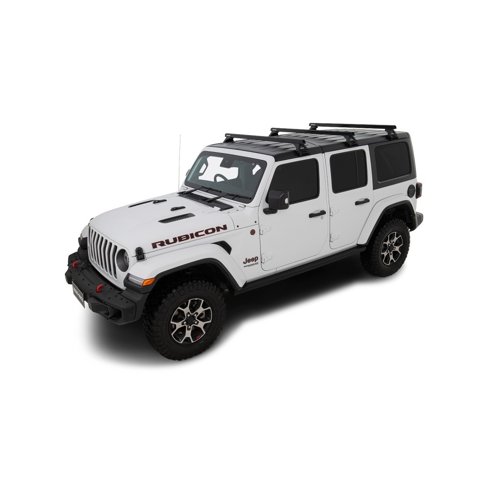 Barres de toit noires Heavy Duty Jeep Wrangler JL 2019+ Rhino Rack