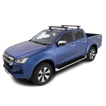 Barres de toit noires Heavy Duty 1250mm Rhino Rack pour pick-up