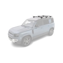 Barres de toit Vortex 1370mm Defender II 110 – Kit 3 Noir Rhino Rack
