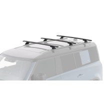 Barres de toit Vortex 1370mm Defender II 110 – Kit 3 Noir Rhino Rack