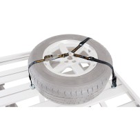 Porte roue RHINORACK Pionner : Fixation robuste pour galerie 4x4