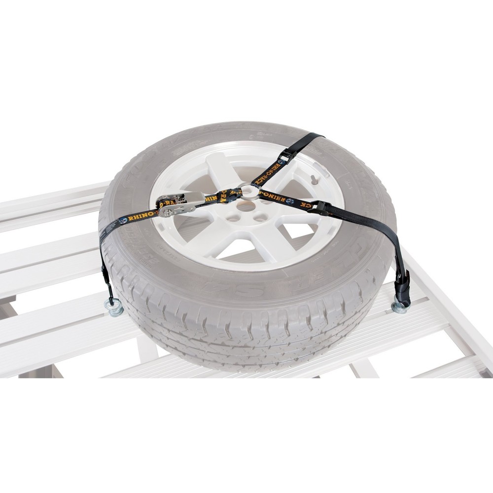 Porte roue RHINORACK Pionner : Fixation robuste pour galerie 4x4