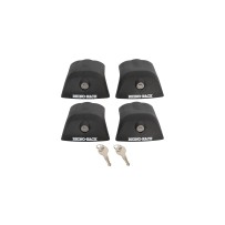 Caches Verrouillables Rhino Rack RVL (4x) pour Barres de Toit 4x4