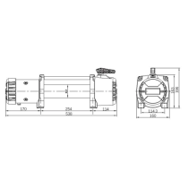 Treuil TMAX EW12500 12V 5665kg Musclelift câble - Puissance 4x4