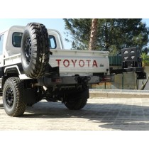 PARE CHOC ARRIERE AFN RENFORCÉ EN ACIER AVEC PORTE ROUE ET PORTE JERRICAN POUR TOYOTA J79 DC