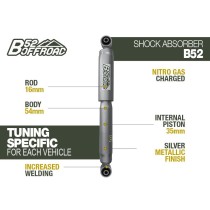 Amortisseur  B52 – Arrière – Toyota Hilux 1997 à 2004 (+4 cm)