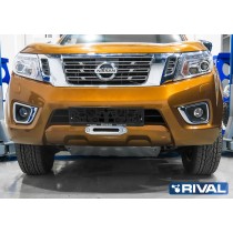 Platine Treuil RIVAL Nissan Navara 2015-2021, acier 6mm robuste