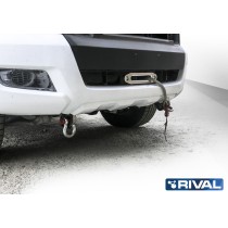 Platine Treuil RIVAL Ford Ranger 2015+ robuste, acier 6mm, idéale 4x4