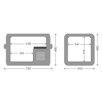 Réfrigérateur portable DOMETIC CFX5 55 IM 55L, 12/24V, bac à gla