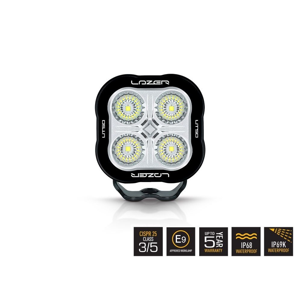 Phare LED LAZER Utility-50 Noir – Éclairage 4x4 Haute Puissance