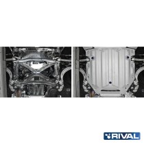 Plaque protection Rival 4mm VW Touareg : blindage boite robuste